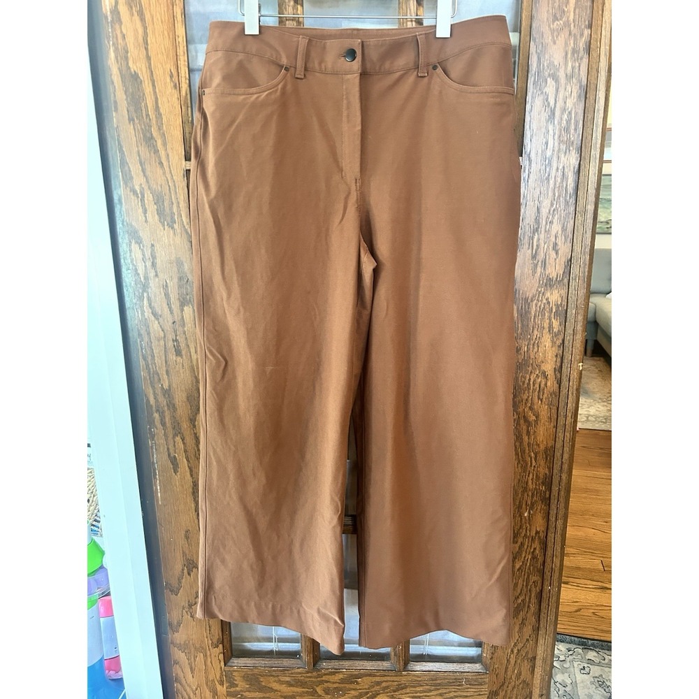 Lululemon City Sleek 5‎ Pocket Wide Leg High Rise Pant Women's Size 33 Brown